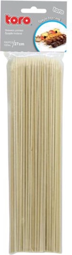 Pointed skewers from linden wood 27 cm TORO – 100 pcs