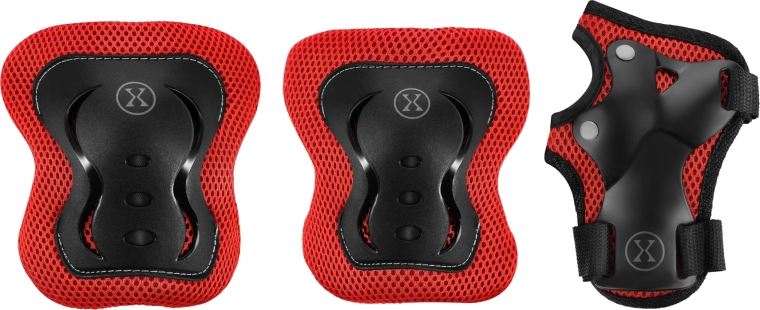 NILS Extreme H320 protective gear set for skating and cycling – red – S