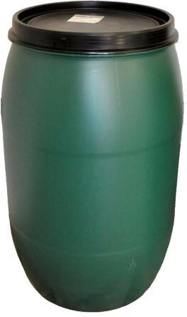Tonneau en plastique pour eau de pluie 220 l avec couvercle