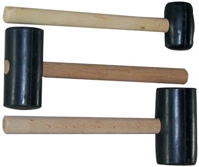Rubberen hamer 55 mm met houten handvat – Tsjechische productie