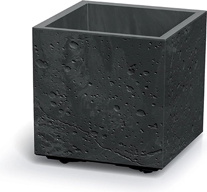 Jardinière Sierra Square à effet béton 38,5 × 38,5 × 37 cm – béton noir