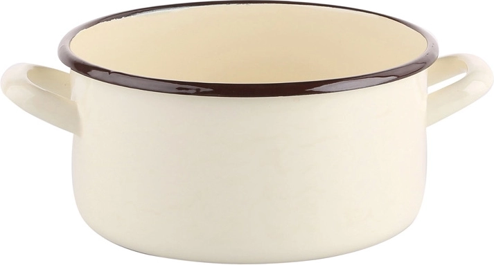 Silesia enamel saucepan 1.45 l, 16 cm, cream