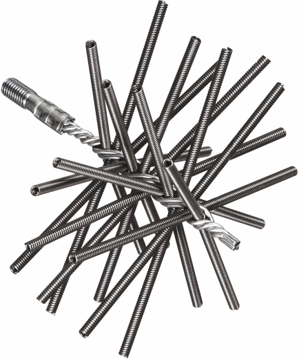 Brosse de cheminée à ressort 180 mm, acier, filetage M12