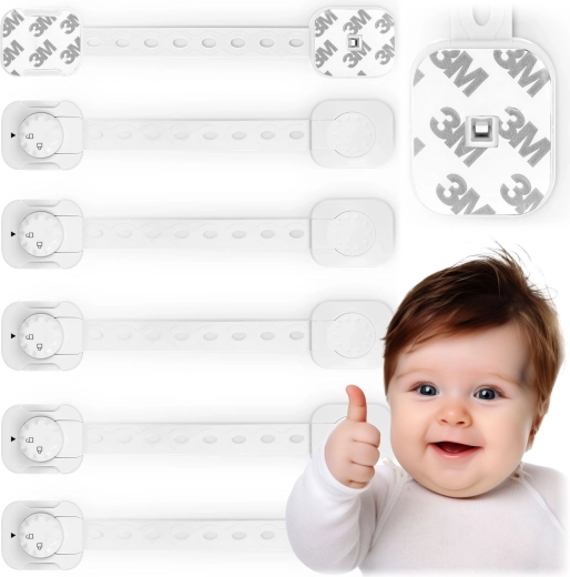 RICOKIDS kindersloten voor kasten, 6 stuks, wit