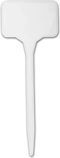 Plastic plant labels 15 × 5.5 cm, white, 10 pcs