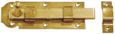 Simple bolt 80 × 30 × 3 mm, yellow zinc-plated