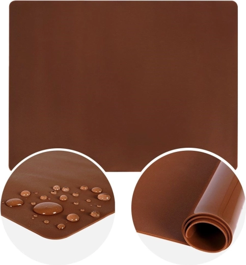 Tapis de travail en silicone pour pâte 60 × 50 cm orange