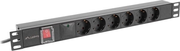 Rack Mount Power Distribution Unit PDU 19" 1U Lanberg