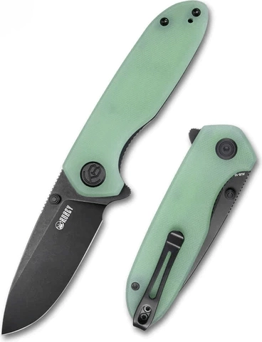 Kubey Belus Jade couteau de poche 7,5 cm G10 avec clip