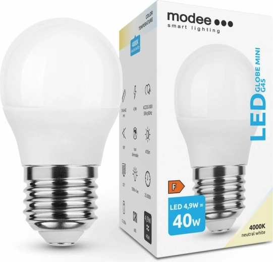 LED-Lampe Modee Globe Mini G45 4,9 W E27, 470 lm, neutralweiß