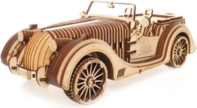 Houten mechanisch model UGEARS Roadster VM-01 – 3D-puzzel