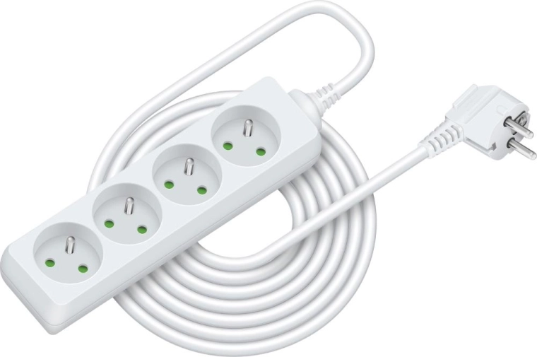 RETLUX extension lead with 4 sockets, 7 m