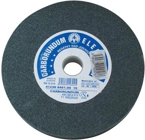 Slijpschijf 150 × 20 × 20 mm, groene siliciumcarbide, keramische binding, zacht