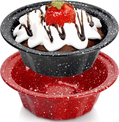 Set de mini moules à kouglof avec cheminée 12 cm, surface granit, 2 pcs