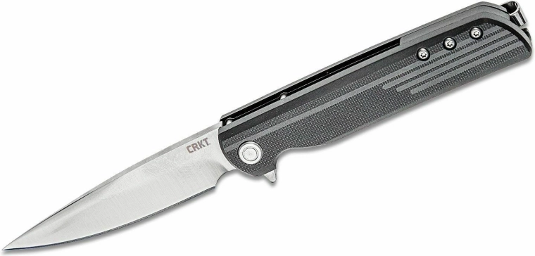 CRKT LCK+ Black couteau de poche avec ouverture assistée 8,4 cm