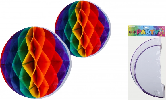 Colorful Paper Balls for Hanging 30 and 25 cm