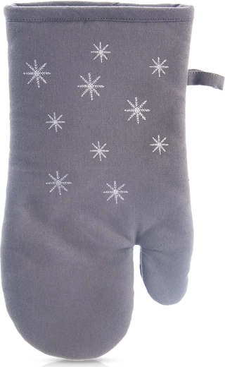 Gant de cuisine en coton avec aimant gris 32 cm