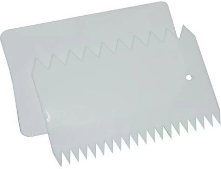 Set aus Teigspachtel und Dekorwerkzeug aus Kunststoff 10,7 × 7 cm, weiß, 2 Stk.
