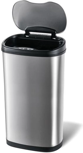 Touchless stainless steel recycling bin 50 L