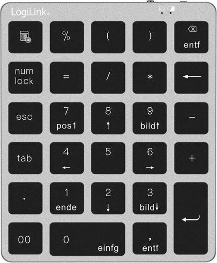 Bluetooth 5.0 Wireless Numeric Keypad with Quiet Keys