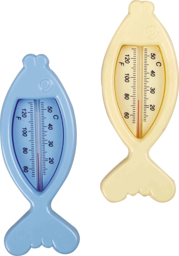 Kwikvrije zwembadthermometer in visvorm 15 × 6 cm