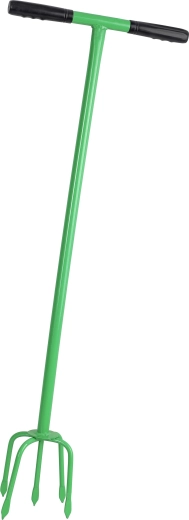 Cultivateur manuel en acier avec poignée en T, 5 dents