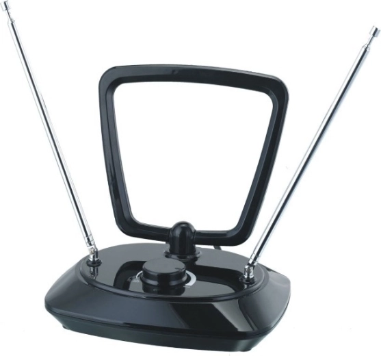 Binnen-tv-antenne met coaxkabel 1,85 m, 5G-filter, DVB-T/T2, in overeenstemming met RED