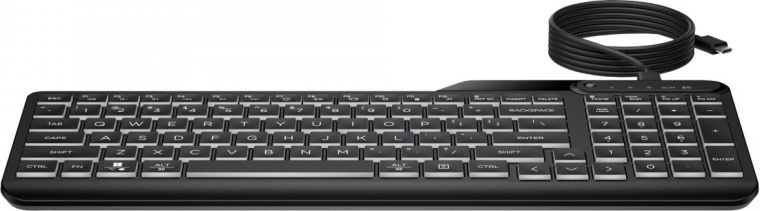 HP 400 verlichte bedrade toetsenbord zwart