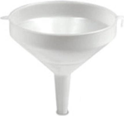 Plastic funnel 25 cm white