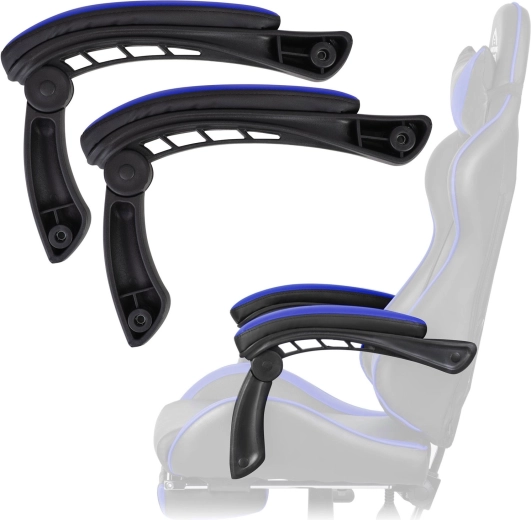 Replacement blue armrests for the Cerber chair