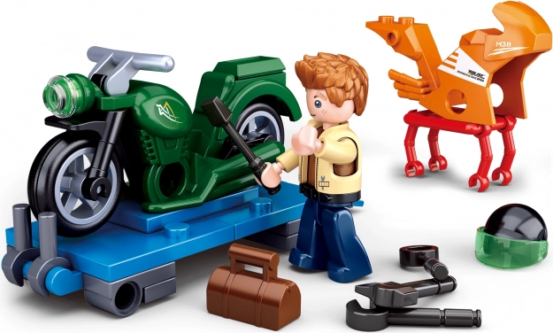 Sluban Town Motorcycle Repair Builder Kit