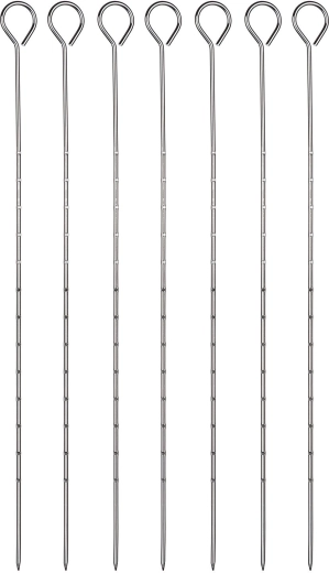Grillspieße aus Edelstahl 31,5 cm – Set mit 6 Stück