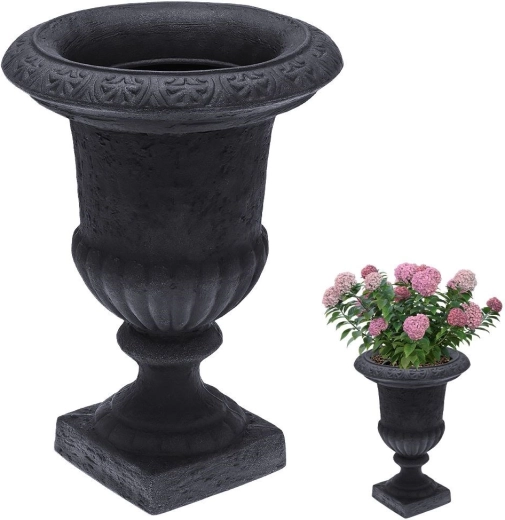 Plastic garden flower pot chalice 54 × 38.5 cm anthracite