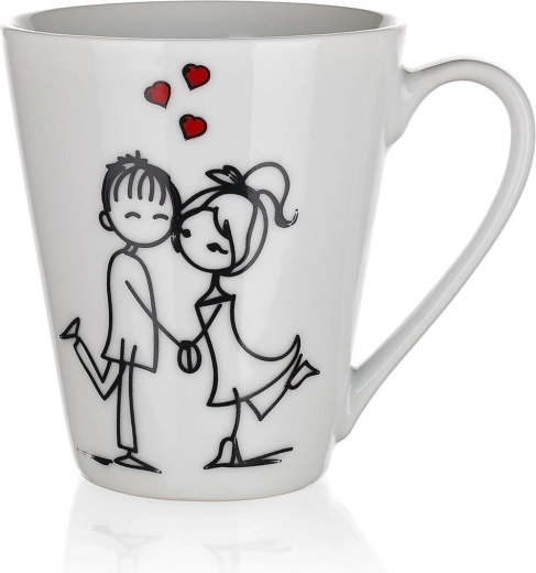 Keramikbecher LOVE 330 ml – Mix romantischer Dekore