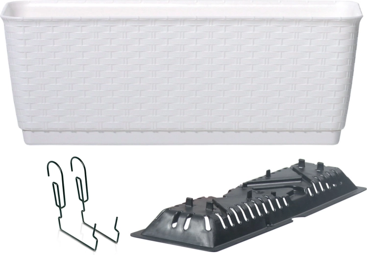 RATOLLA PW planter box with hooks 59 cm white
