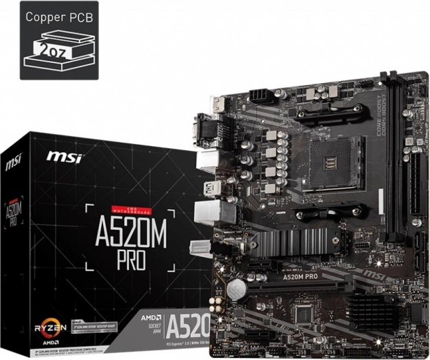 MSI A520M PRO mATX Motherboard for AMD