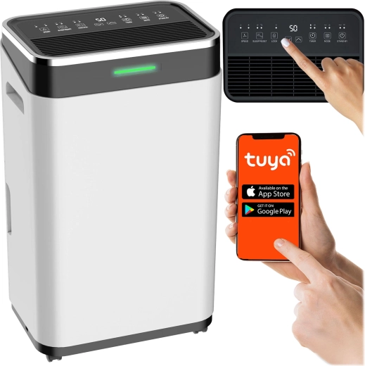 Déshumidificateur d’air à compresseur 25 l/24 h avec Wi‑Fi Berdsen BD‑533 blanc