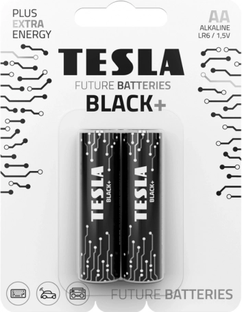 Alkalinebatterijen Tesla Black+ AA