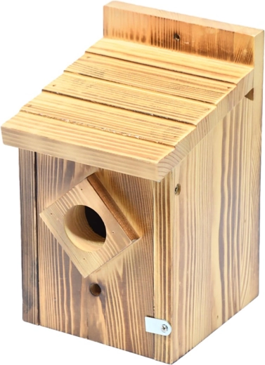 Houten vogelhuisje van dennenhout 13,8 × 16 × 22,8 cm