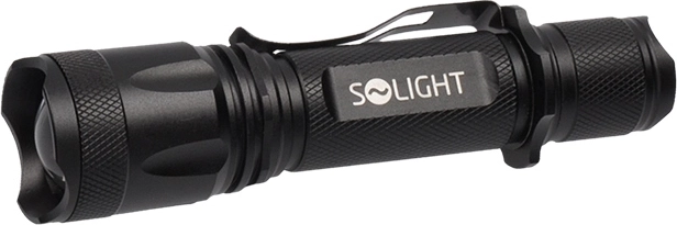 Solight oplaadbare ledzaklamp 600 lm Cree XM-L2 T6 met zoom en Li-ionaccu