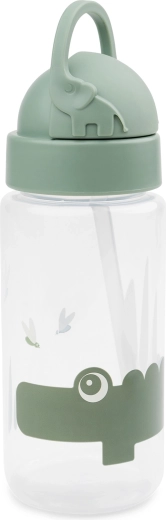Gourde Done by Deer avec paille Croco verte 350 ml