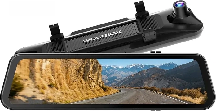 WOLFBOX G900 Pro 4K + 2,5K dashcam in achteruitkijkspiegel