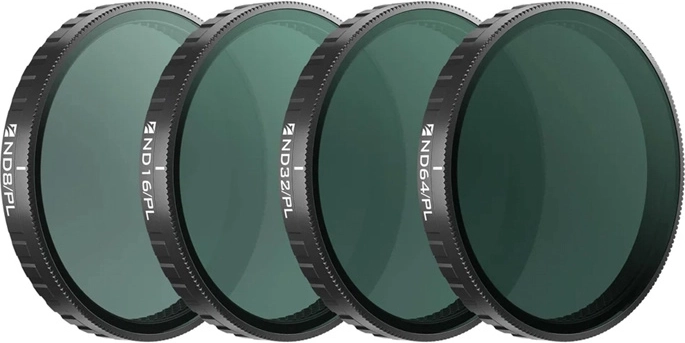 Freewell Bright Day filterset voor DJI Osmo Action 6 – 4 stuks