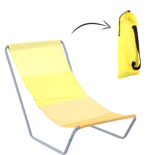 Garden folding lounger 98 × 50 cm yellow