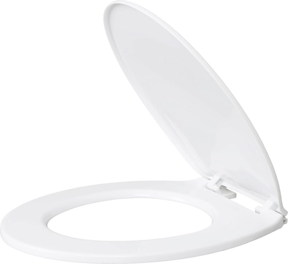Abattant WC ovale en plastique blanc - 1 pièce