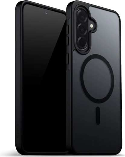 Coque Hybrid Matte Magnetic avec MagSafe pour Samsung Galaxy A56 – noir