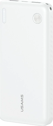 USAMS PB83 Power Bank 10000 mAh with PD, 2× USB-A and USB-C – white