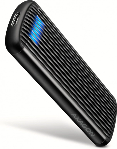 AXAGON EEM2-SC aluminum screwless enclosure for M.2 NVMe SSD with USB‑C 3.2 Gen 2 10 Gb/s, gray