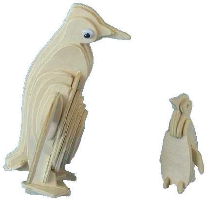 Woodcraft wooden 3D puzzle penguin
