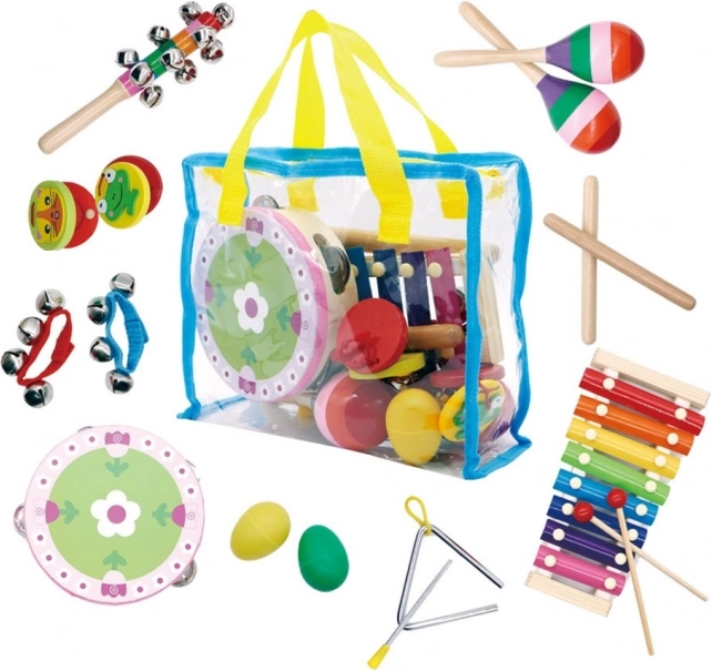 Set musical pour enfants 14 pièces avec sac ECOTOYS